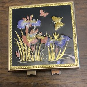 Vintage Floral Enamel Compact